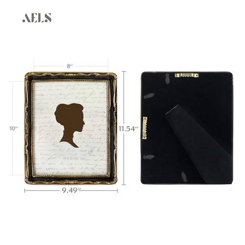 AELS 8x10 Inch Vintage Picture Frame, Elegant Antique Photo Frames with Glass Front, Photo Display, Tabletop Wall Hanging,...