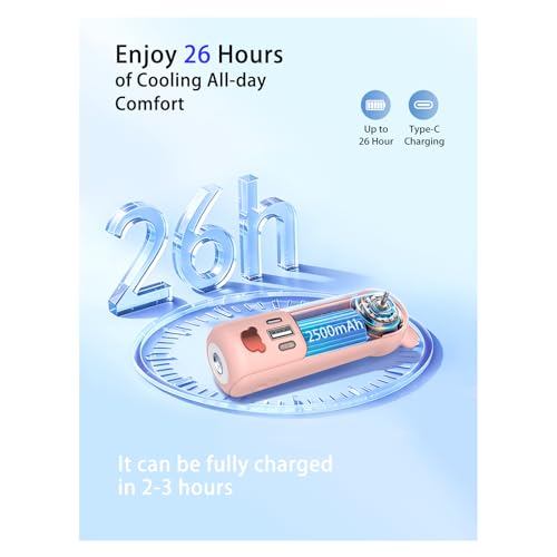 Dosododa Portable Handheld Fan, Small Mini Foldable Personal Fan [26H Max Cooling Time], 3 IN 1 USB Rechargeable for Trave...