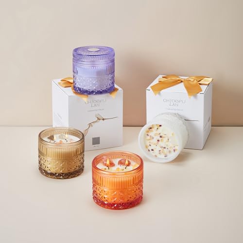 Chloefu LAN Sandalwood Candle, Patchouli Candles for Home Scented, Home Decoration, Gift for Women & Men, Candles for Bles...