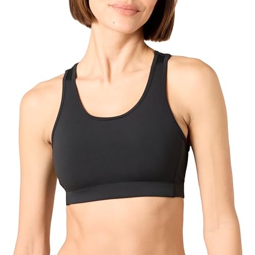 Amazon Essentials Women's Medium Support Sports Bra, Active Sculpt, Racerback, Scoop Neck