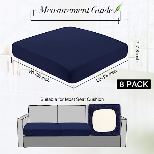 Newwiee 8Pcs Patio Cushion Covers Stretch Outdoor Cushion Cover Replacement for Patio Furniture Sofa Couch Slipcovers, Sof...