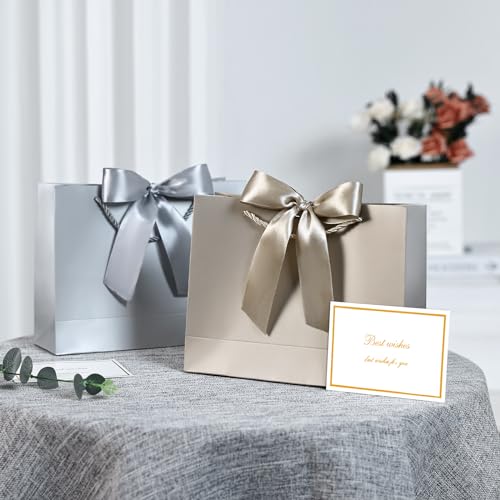 JMANNI Gift Bags with Handles, 13” Medium Gift Bag for Presents, 1 Pcs Bags with 2 Tissue Paper and 1 Cards for Baby Showe...