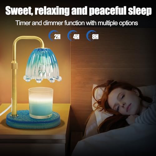 Maromamix Candle Warmer Lamp with Timer - Electric Wax Melt Warmer with Adjustable Height and Dimmer for Scented Candle Wa...