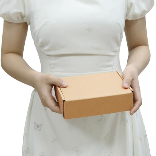 PHAREGE 7x5x2 inch Shipping Boxes Bulk 40 Pack Brown, Tab Lock Tuck Top Mailer Boxes for Packaging Small Business, Small C...