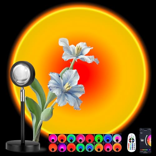 Spacenight Sunset Lamp Projector Multi-Color Multi-Mode, Dimmable, Timing, Music Rhythm, Sunset Background Wonderful Visua...