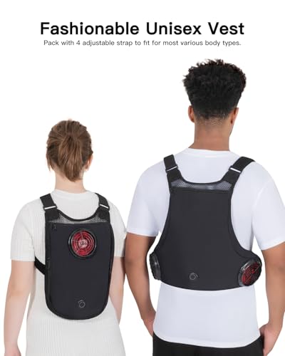 DR.HILL [2026 Version] Industrial Cooling Vest with 2PCS Cooling Plate and 3PCS Fans - Up to 10 Hrs Heat Relief for Constr...