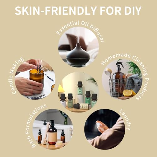MISIJI Essential Oils Set Top 6 Aromatherapy-Essential Oils for Diffuser for Home,Air Freshening Diffuser Oils Scents for ...