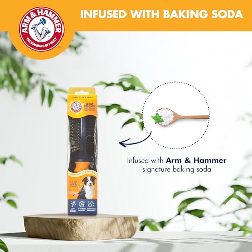 Arm & Hammer Deodorizing Pin & Bristle Dog Grooming Brush with Fragrance Transfer Technology – Scented 2-in-1 Dog Brush fo...