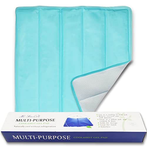 Ice Cooling Mat, Gel Cooling Cold Mat Pain Relief, Injuries Mesh Fabric Hot Cold Therapy Pack for Back, Shoulder, Knee, Be...