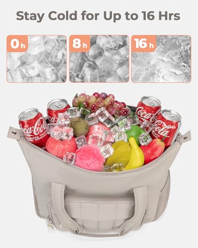 Puffer Cooler Bag 35 Cans Insulated Soft Cooler for Women Lightweight Ice Chest Leakproof & Portable Lunch Coolers for Pic...