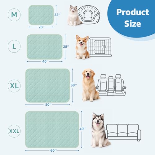 LOOBANI Dog Cooling Mat for Large Dogs - 40" x 28" Cooling Mat for Pet with Anti-Slip Bottom, Durable & Washable Non-Toxic...