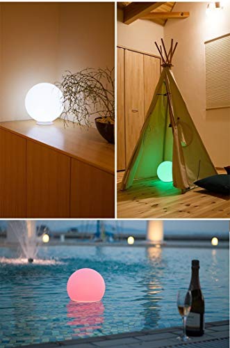 Mr.Go 6-inch RGB Color-Changing LED Globe Orb Light w/Remote, Mood Lamp Kids Night Light, 16 Dimmable Colors & 4 Modes, Ba...