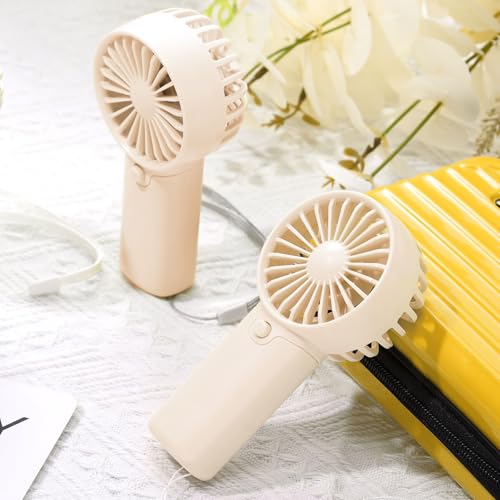 Rossesay 12 Pcs Mini Portable Fan Handheld Battery Operated Portable Small Personal Fans for Summer Beach Indoor Outdoor T...