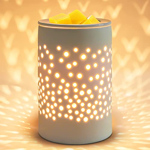 Bobolyn Ceramic Electric Wax Melt Warmer Candle Warmer Lamp Melt Wax Cube Melter Fragrance Warmer- Ideal Gift for Wedding,...