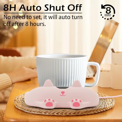 PUSEE Mug Warmer,Coffee Warmer for Desk Candle Warmer Auto Shut Off,Coffee Cup Warmer with 3 Temp Settings,Electric Bevera...