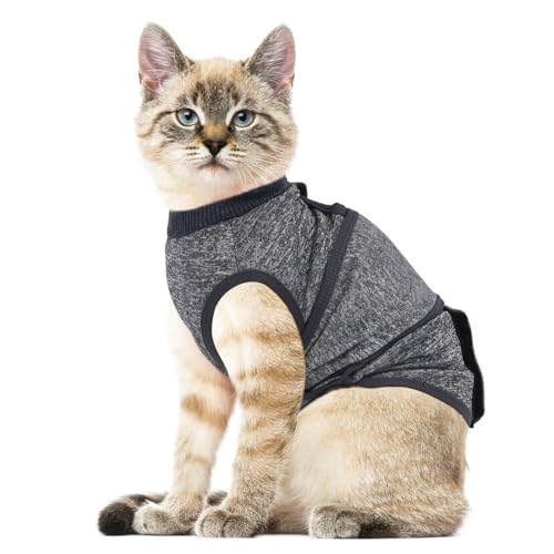 SoeKoa Cat Anxiety Jacket, Anxiety Vest for Cats, Jackets for Cats Only, Self-Adhesive Adjustable Pet Cat Calming Wrap Shi...