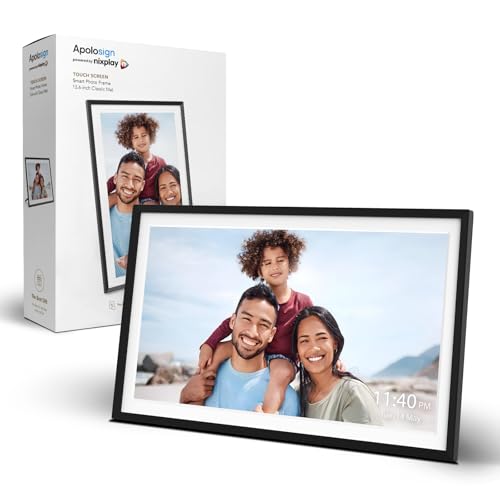 ApoloSign Digital Picture Frame Powered by Nixplay, 15.6" Large WiFi Digital Photo Frame, Easy to Share Photos/Videos via ...