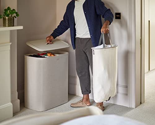 Joseph Joseph Tota Trio 90 liter/23.8 gallon Laundry Hamper Separation Basket with lid, 3 Removable Washing Bags with Hand...