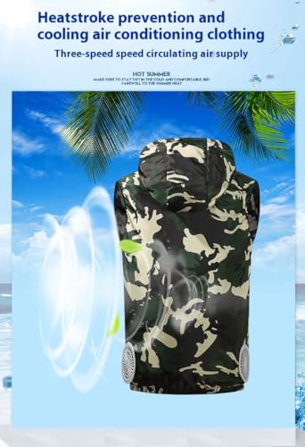 MOWYEE Unisex Cooling Vest with Dual 3-Speed Fans Lightweight USB-Powered Workwear for Summer Outdoor Work/Sports