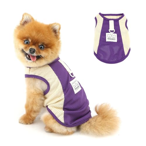 PAIDEFUL Breathable Mesh T-Shirt for Small Dogs Summer Doggie Cool Vest Soft Lightweight Puppy Tee Shirts Sleeveless Pet T...