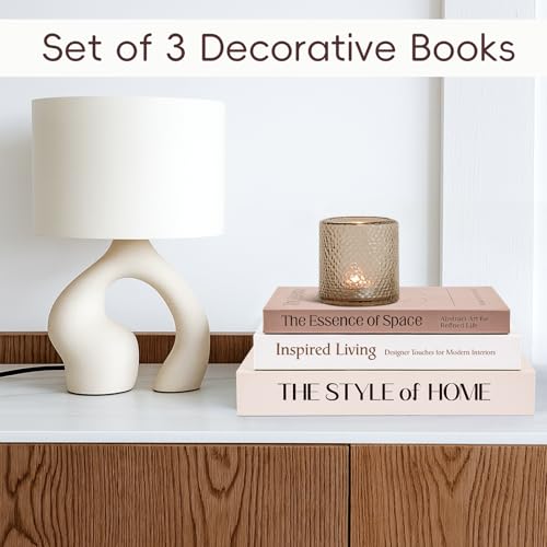 XKDOUS Set of 3 Aesthetic Decorative Books for Home Decor Coffee Table Books Hollow Keepsake Photo Storage Boxes Modern Sh...