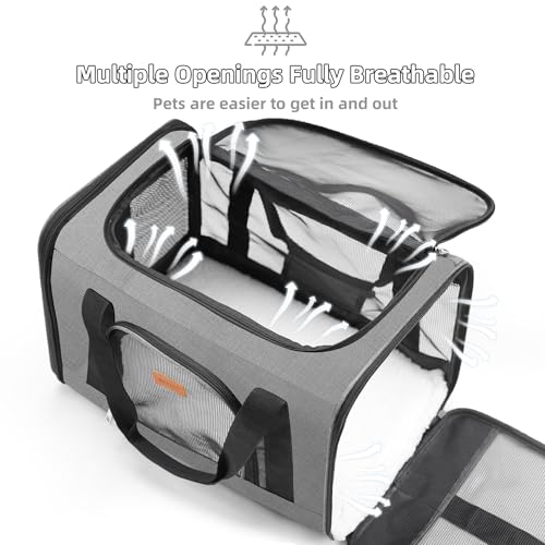 ROYPET Cat Carrier,Portable Pet Carrier Bag for Cats and Small Dogs,Foldable Soft-Sided and Scratch-Proof mesh Cat Bag Pet...