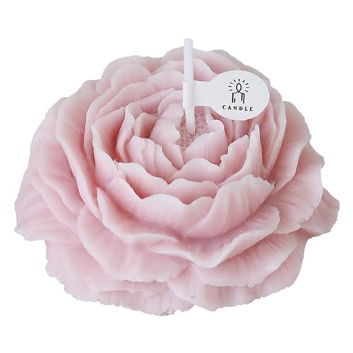 BAKAMITAYI Peony Rose Candles,Handmade Aroma Soy Wax Decorative Candle for Table Photo Prop Birthday Gift,Prefect for Medi...