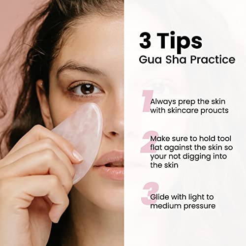 ROSELYNBOUTIQUE Gua Sha Facial Tools - Natural Healing Crystal Guasha Tool for Face Body Massager Self Care Gifts for Men ...