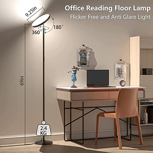 Keepsmile Double Side Lighting Led Floor Lamp with Remote Smart App 36W/2600LM Bright Tall Standing RGB Floor Lamp Angle M...