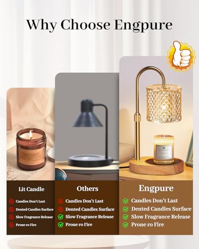 Candle Warmer Lamp with Timer Dimmer Adjustable Height for New Home Decor, Birthday Gifts for Women,Candle Warmer for Wome...