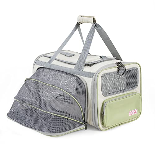 Pawaii Cat Carrier with ID Tag, TSA Airline Approved Soft Sided Collapsible Pet Travel Carrier, Portable Comfortable Conve...