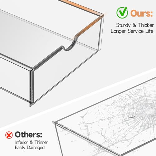 Makeup Drawer Storage Organizer with 13 Drawers, 3 Set Acrylic Office Desk Organization and Storage, Dustproof Drawer Orga...