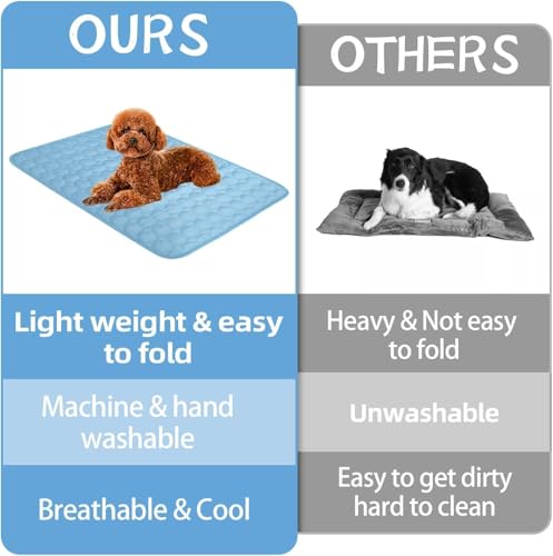 FVELPLT 2025 New Dog Cooling Mat, Pet Cooling Mats, Summer Cool Pads Pet Mat Outdoor for Dogs & Cats, Pet Bed Mats Machine...