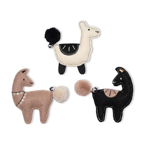 Fringe Studio Llamas JUST SAY Cat Toy Mini Sets of 3, PetShop Collection (904048)