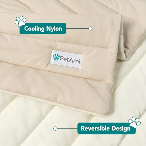 PetAmi Cooling Mat for Dog, Premium Pet Cooling Blanket for Crate Kennel, Indoor Cat Cool Sleeping Pad, Q-MAX Cold Sofa Co...
