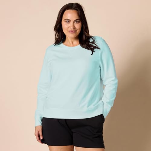 Amazon Essentials Women's Fleece Crewneck Long Sleeve Pullover Sweatshirt (Available in Plus Size)