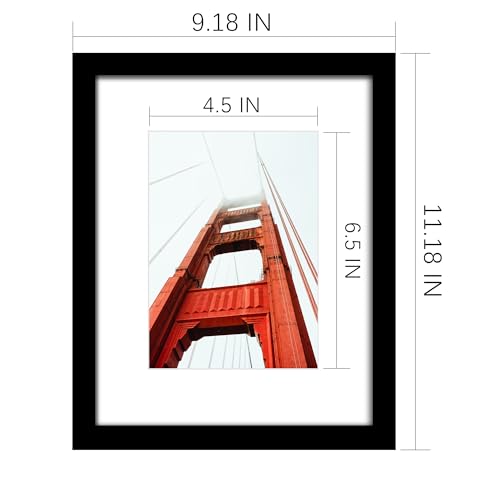 Wiscet 8x10 Picture Frame Set of 3, Display Pictures 5x7 with Mat or 8 x 10 without Mat, Photo Frame for Wall Mounting or ...