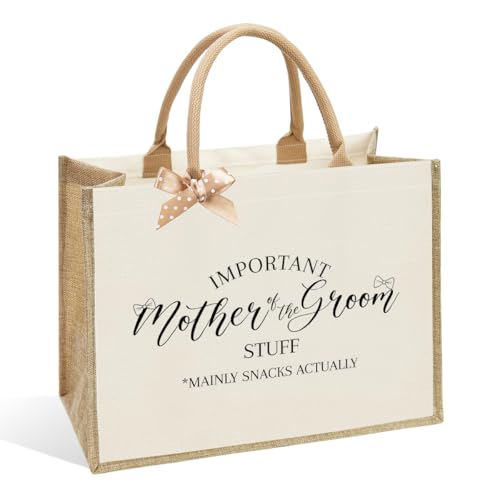 NBIAN Bride Bridesmaid Mother of The Bride Mother of The Groom Gifts for Women Canvas Tote Bag
