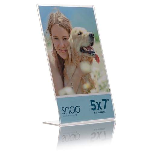 Snap 5x7 Clear Acrylic Self Standing Frame, Set of 12