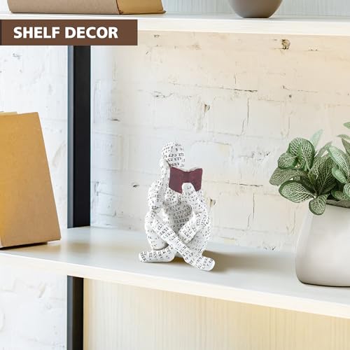 GRAPMKTG Home Decor Pulp Reading Women Thinker Statue Aesthetic Sculpture Room Decor Modern Abstract Decoration on Shelf T...
