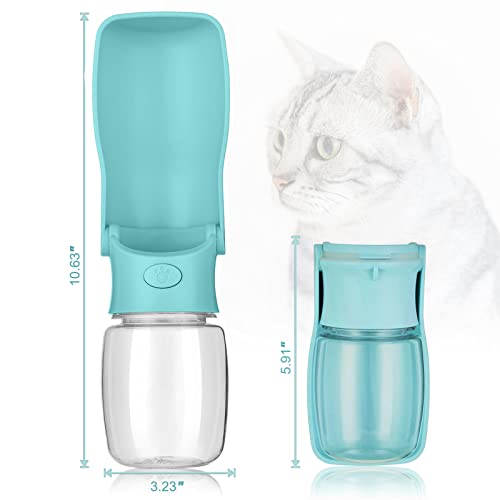 Foldable Dog Water Bottle, 2in1 Portable Leak Proof Puppy Drinking Bottle Dispenser for Puppy Small Medium Large Dogs, Dis...