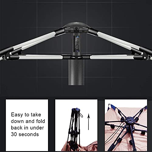 Oileus X-Large 4 Person Beach Tent Sun Shelter - Portable Sun Shade Instant Tent for Beach with Carrying Bag, Stakes, 6 Sa...