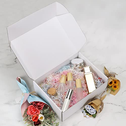 RLAVBL 12x9x4 Inches Shipping Boxes Set of 20, White Corrugated Cardboard Box, Mailer Boxes for Small Business