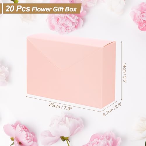 PATIKIL Florist Bouquet Envelope Box, 20 Pack Flower Bouquet Package Gift Folding Paper Boxes for Wedding, Party, Birthda...