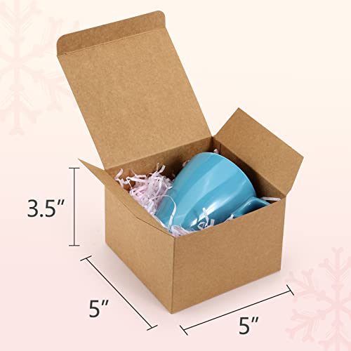 ValBox 5x5x3.5 Brown Gift Boxes, 20 PCS Gift Boxes with Lids for Presents, Small Bridesmaid Box for Gifts, Wedding, Crafti...