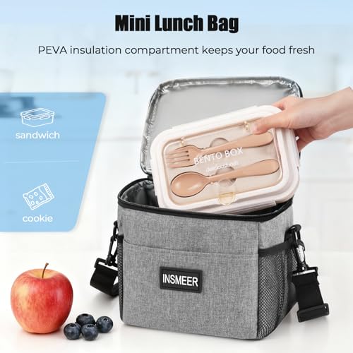 INSMEER Rolling Coolers with Mini Lunch Bag, 50 Cans Collapsible Hard Liner Cooler with Wheels, 2-in-1 Portable Trolley Ca...