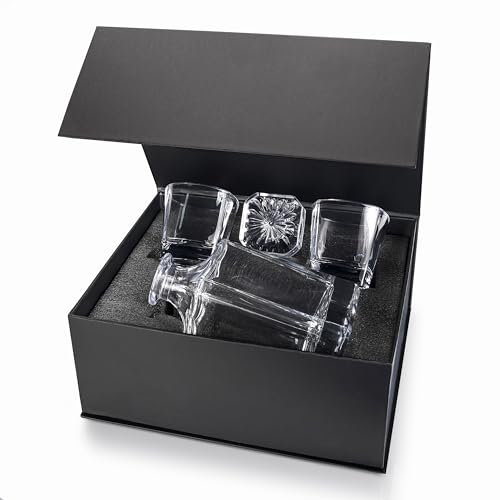 Personalized Whiskey Decanter Set - 5 Design Options - Custom Liquor 25 oz, 750ml Liquor Decanter w/Whiskey Glass Set Opti...
