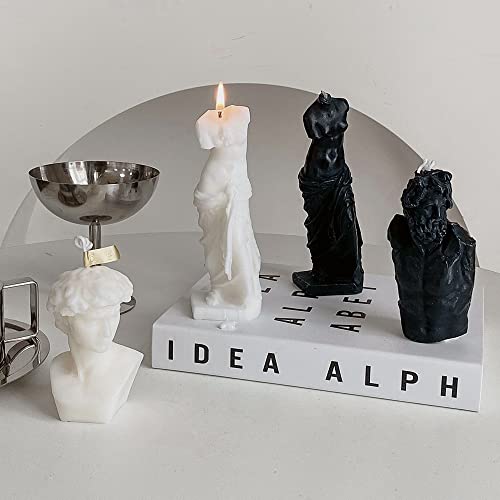 David Bust Statue Scented Candle,110G Aroma Soy Wax Greek Aesthetic Decorative Candle for Table Photo Prop Birthday Gift,P...