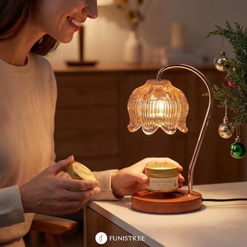 Funistree Candle Warmer Lamp Gift Set with 3 Jar Candles & Gift Box, Gifts for Women Mothers Day Birthday, Mom Sister Frie...