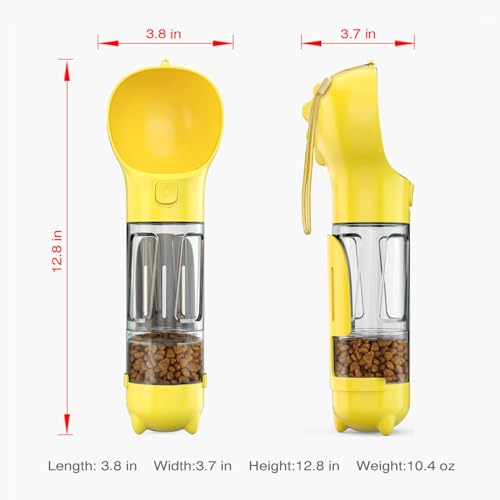 SYMHOBBY Portable Travel Water Collapsible Bowl Set Dispenser for Dog Walking Bag with Water Bottle Holder Small Size Dog ...